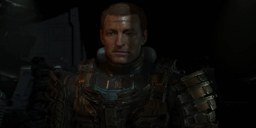 Isaac without his helmet in the Dead Space remake