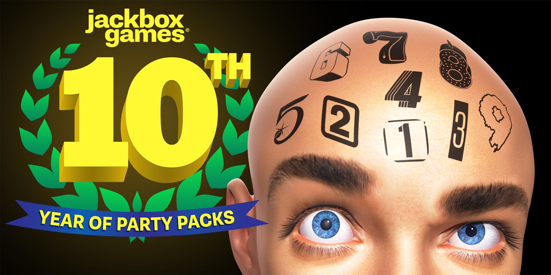 graphic for jackbox party pack 10th year of party packs