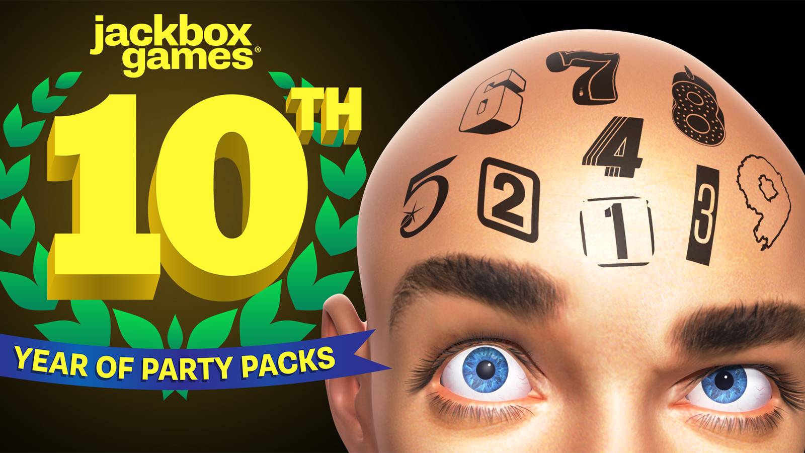 graphic for jackbox party pack 10th year of party packs