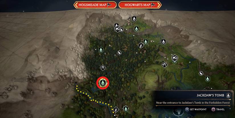 jackdaw tomb floo flame in hogwarts legacy