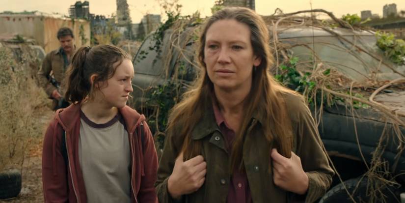 Joel, Ellie, and Tess walking in The Last of Us.