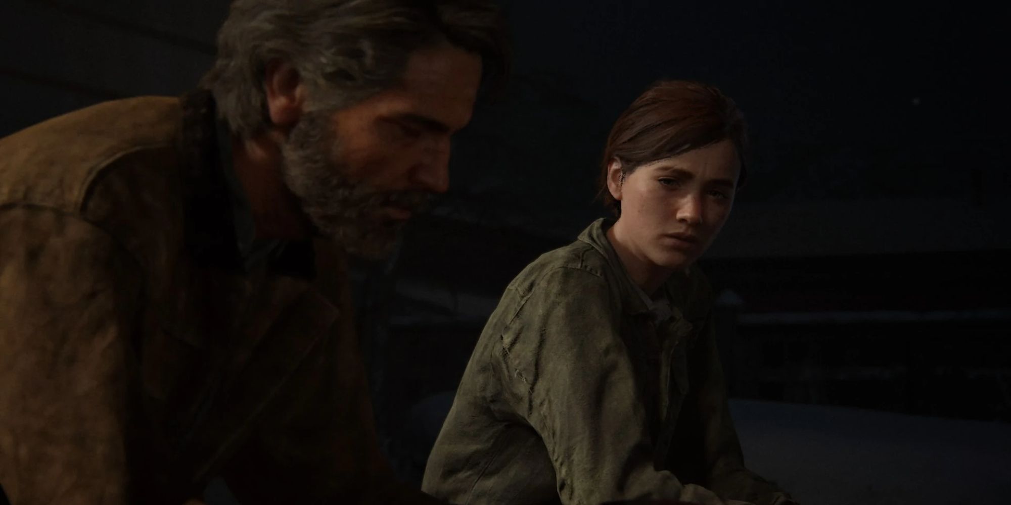 Joel and Ellie having their last conversation in The Last of Us Part 2