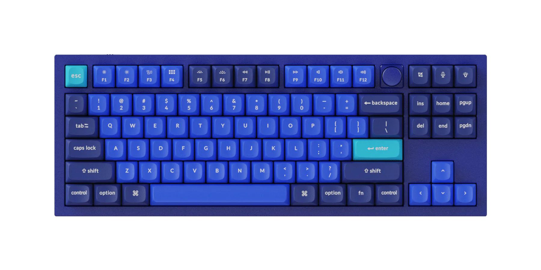 Keychron Q3 Keyboard in blue colorway