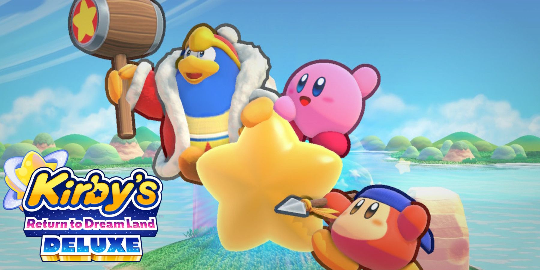 Kirby's Return to Dream Land Deluxe Demo 4-Player Co-Op Gameplay 