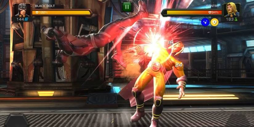 Landing a super attack with a character