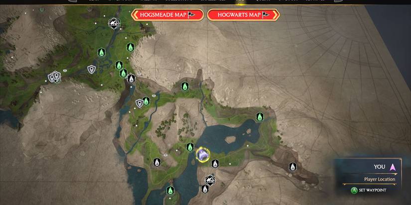 Landing platform location Marunweem Bridge Hogwarts Legacy