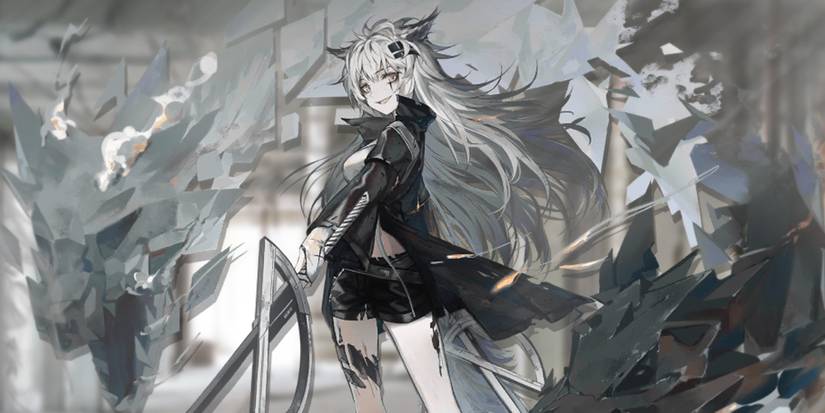 arknights: nightingale holding swords