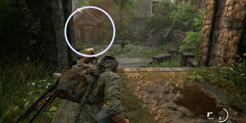 last of us part 1 bill's town graveyard gate