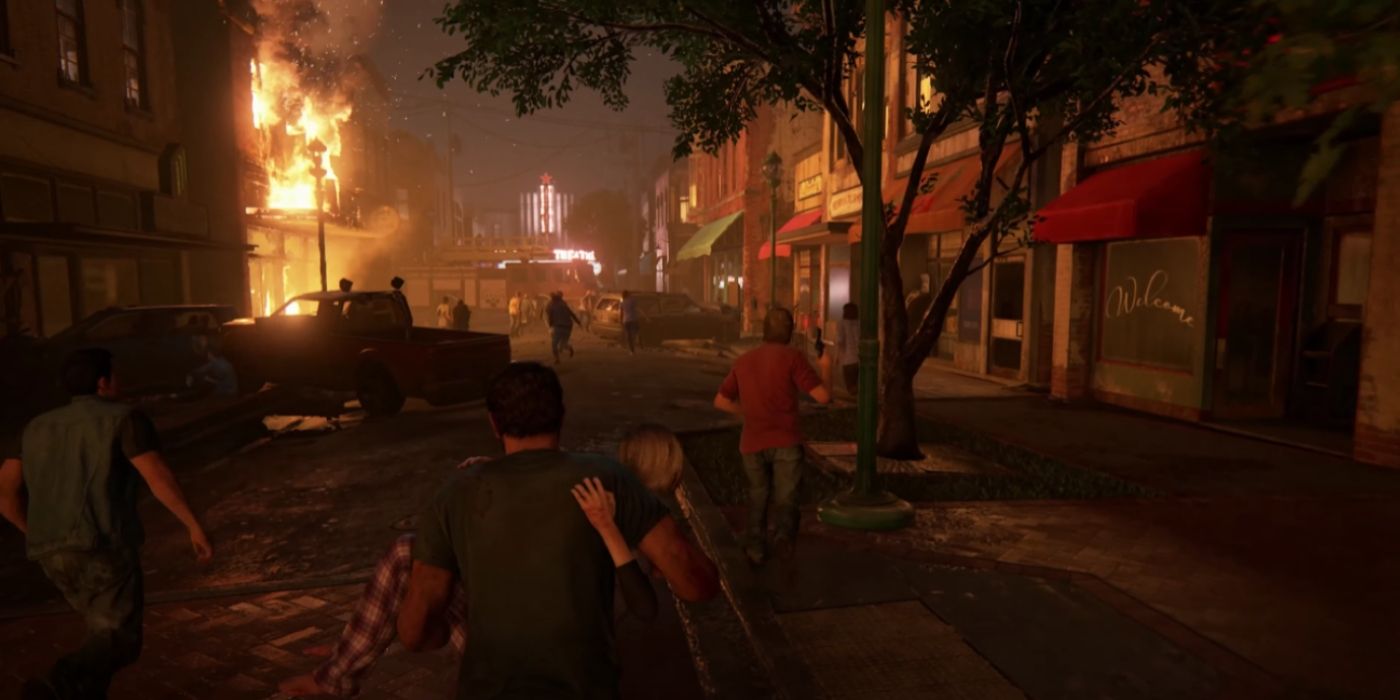 Last of us part 1 prologue street movie theater