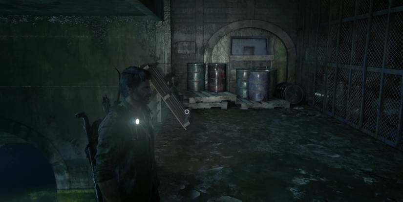 last of us part 1 suburbs sewer wooden palette