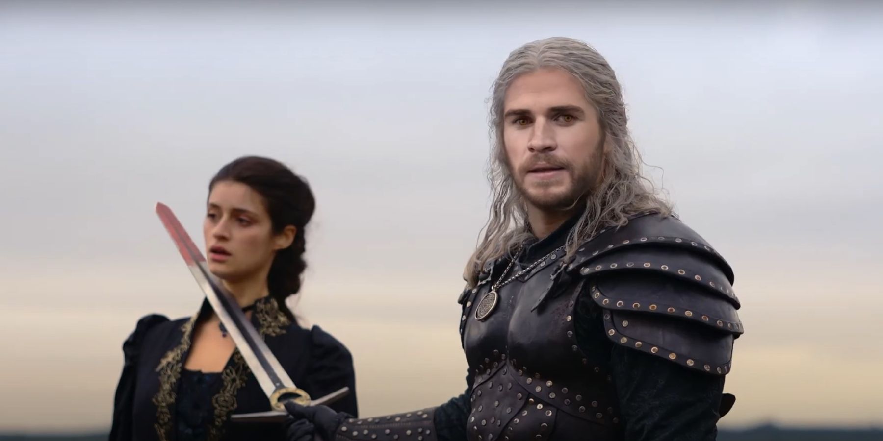 Liam Hemsworth as The Witcher deepfake with Yennefer