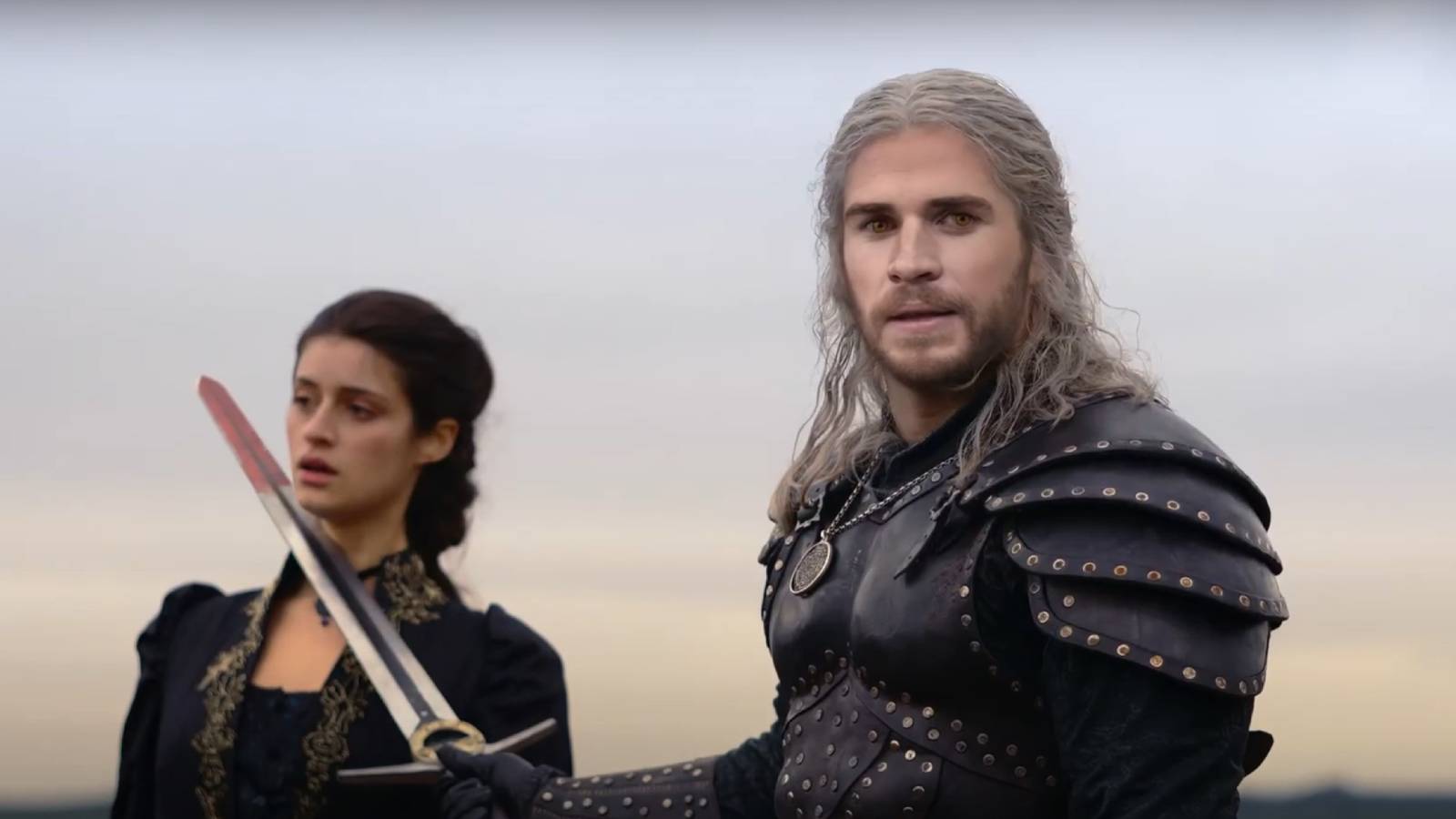 Liam Hemsworth as The Witcher deepfake with Yennefer