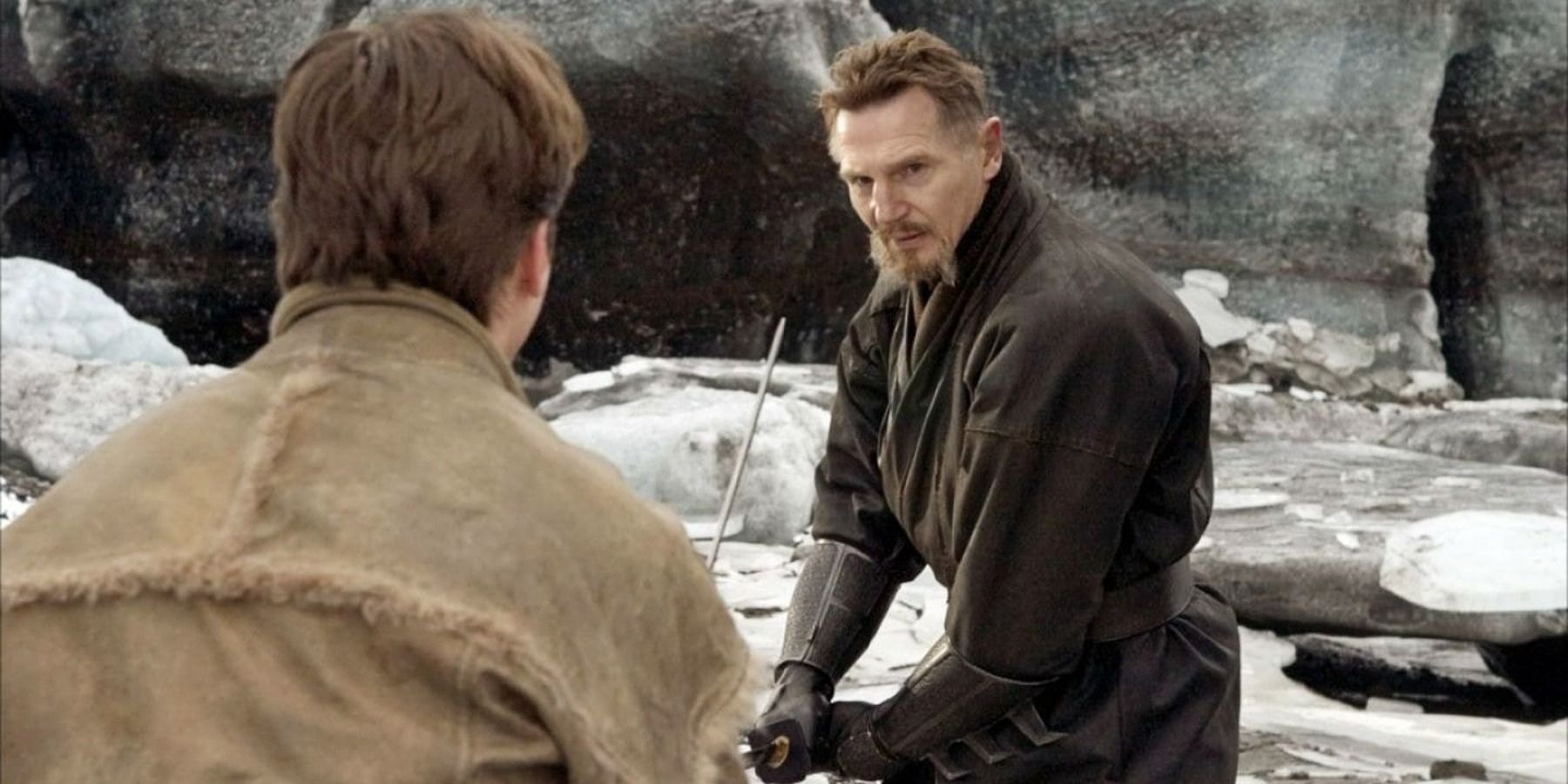 Batman Begins Liam Neeson as Ra's al Ghul Henri Ducard lake fight
