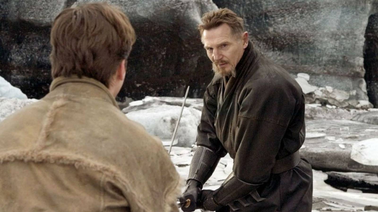 Batman Begins Liam Neeson as Ra's al Ghul Henri Ducard lake fight
