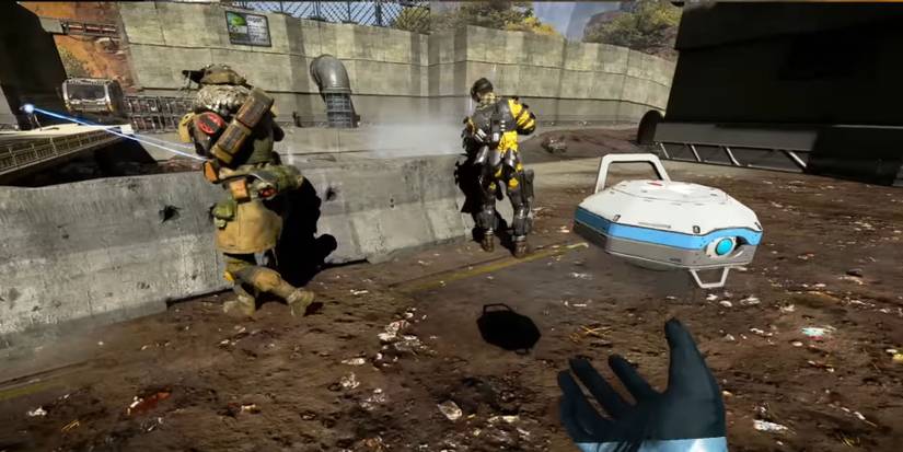 Lifeline deploying her Drone behind the scenes