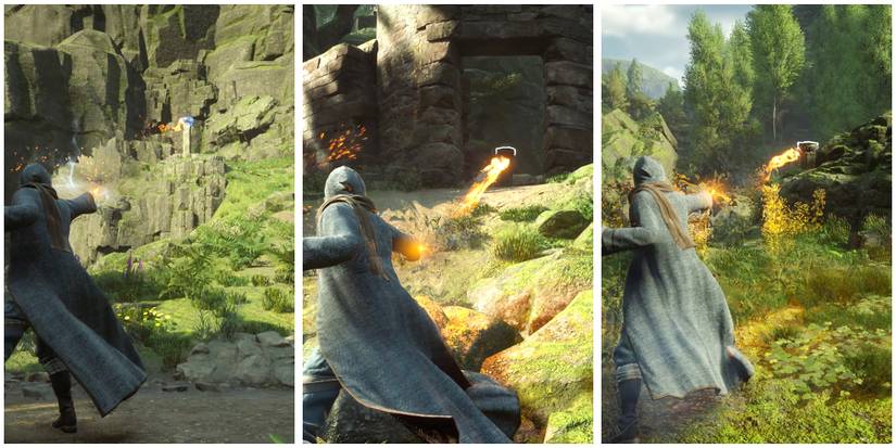 lighting up three braziers in hogwarts legacy