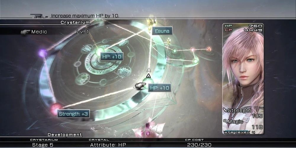 Final Fantasy 13, Lightning Upgrade System