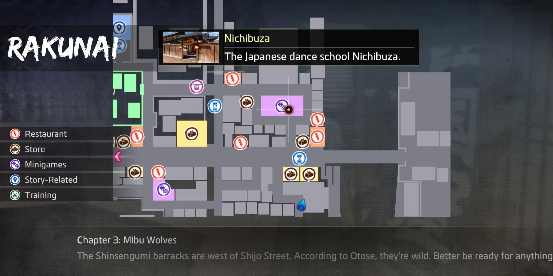 Like a Dragon Ishin - dance school location