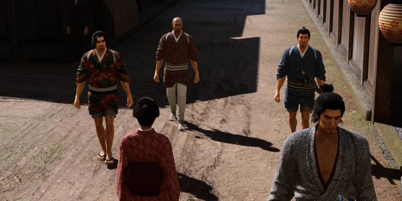 Like a Dragon Ishin - Ryoma getting surrounded by bandits