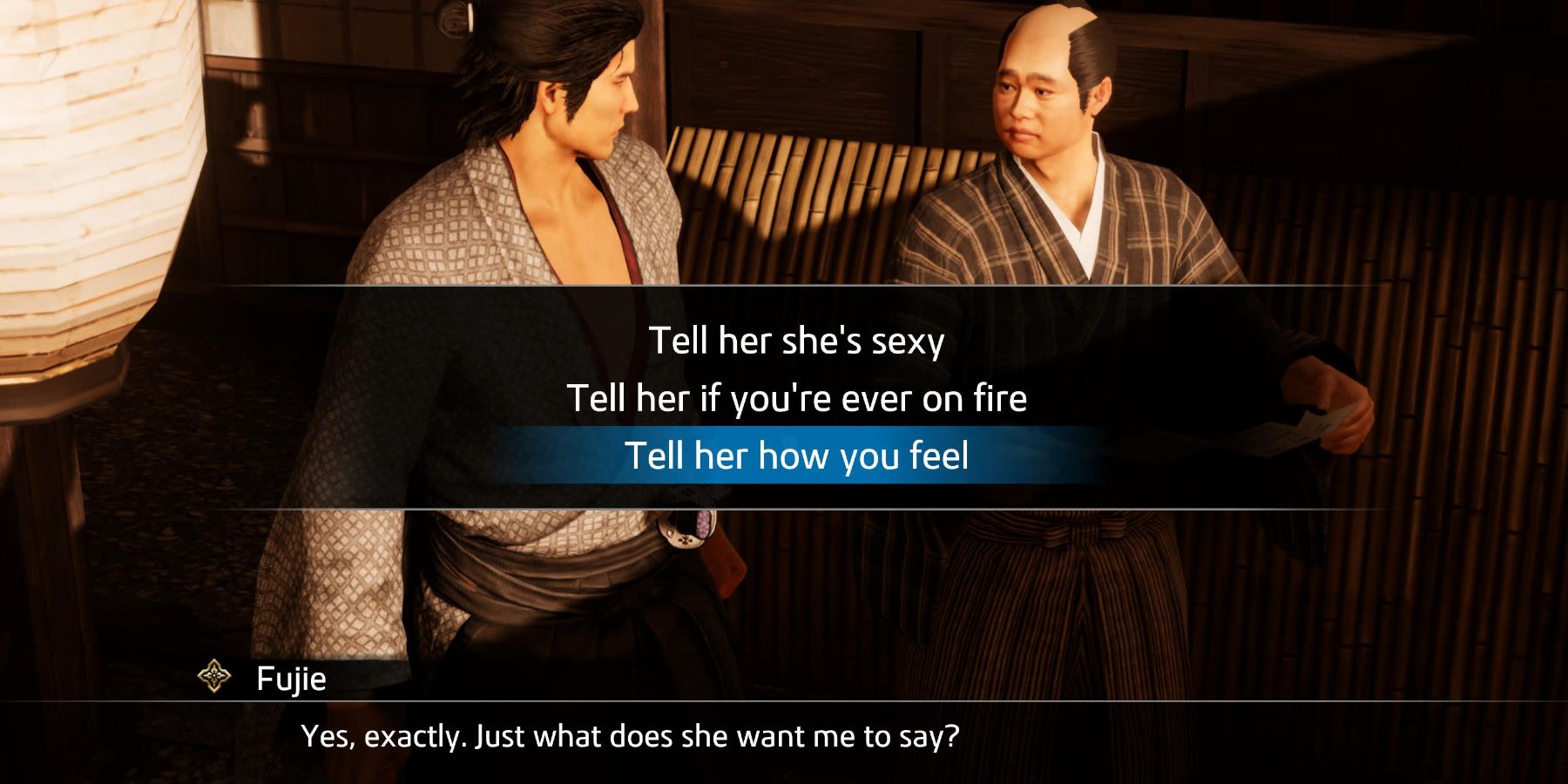 Like a Dragon Ishin Talkin Tosa substory answer nine