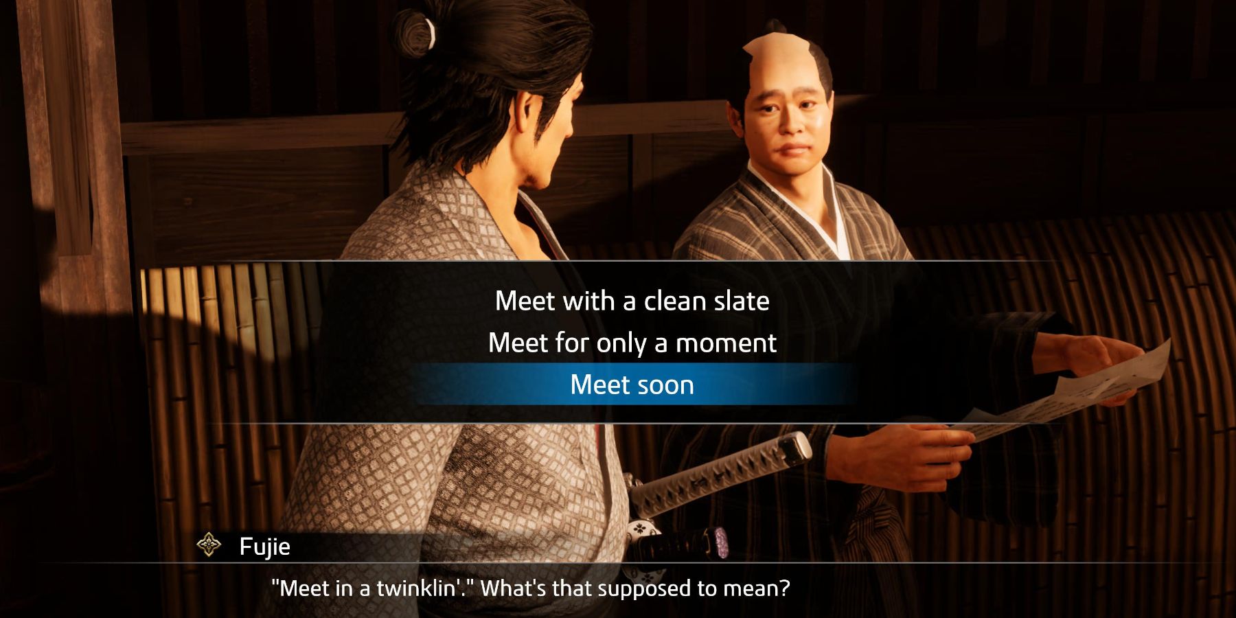 Like a Dragon Ishin Talkin Tosa substory answer six