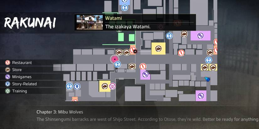 Like a Dragon Ishin - Watami location