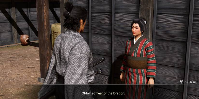 Like a Dragon Isin -  Sakiko rewarding Ryoma