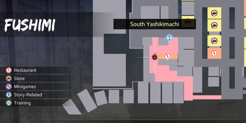 Like a Dragon Isin -  Sakiko's location on the map