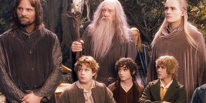 The fellowship gathered together, ready to set out for adventure.