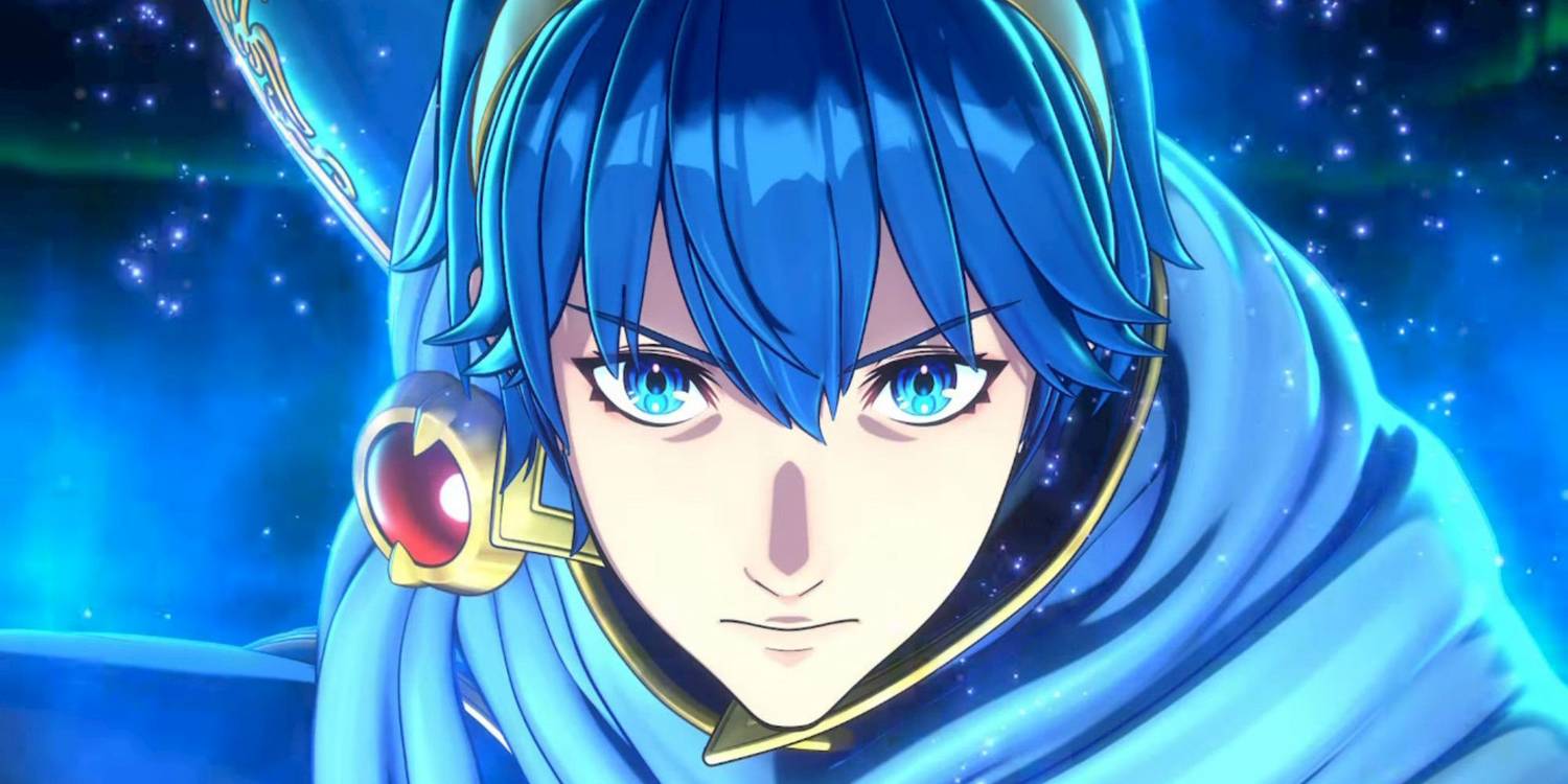 Close up of Marth in Fire Emblem Engage