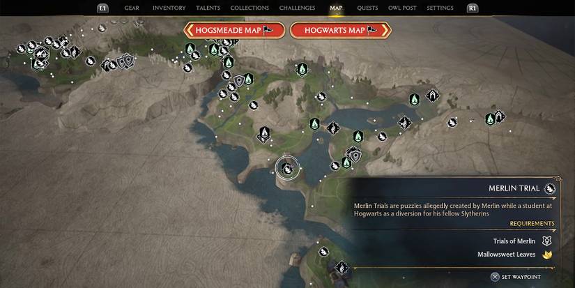 marunweem lake merlin trial 1 in hogwarts legacy