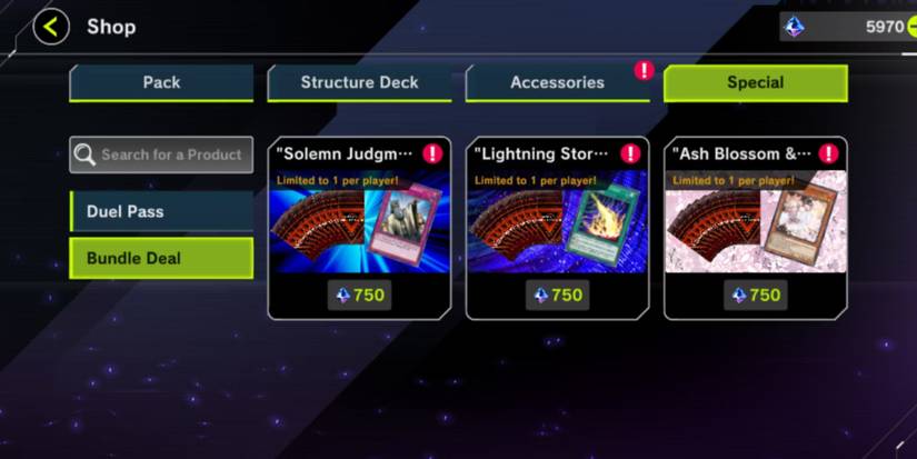 bundles in yu-gi-oh master duel