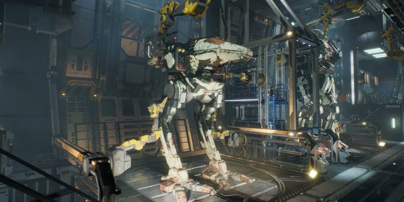 mechwarrior 5 raven in the hanger 