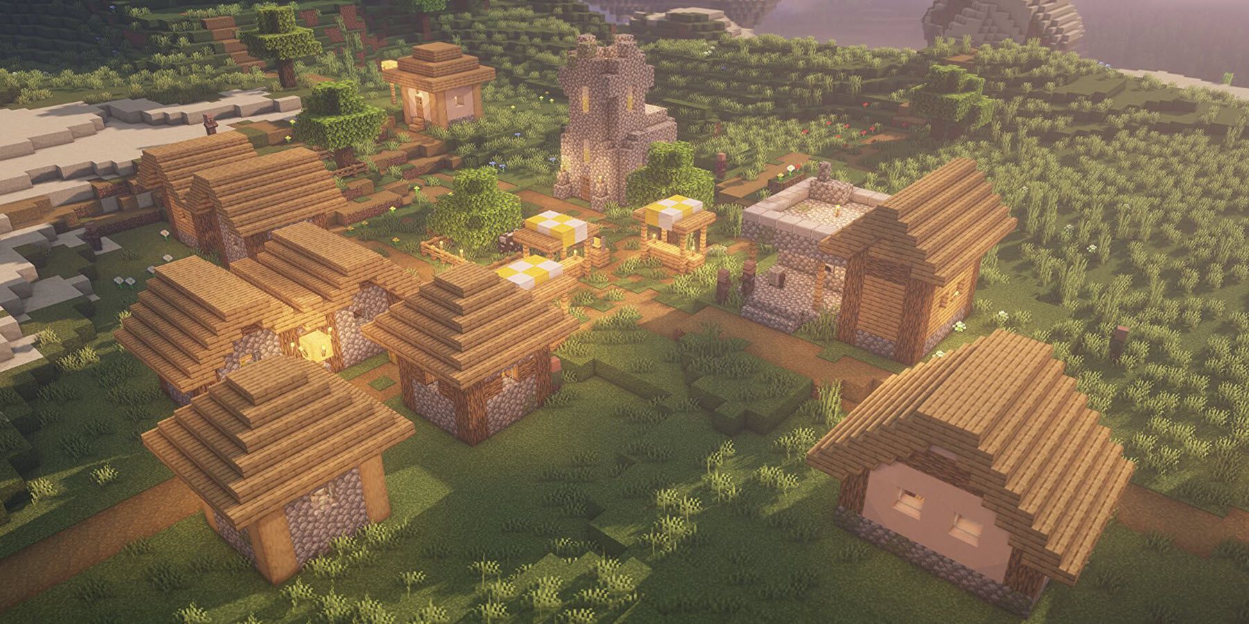 minecraft pixel village