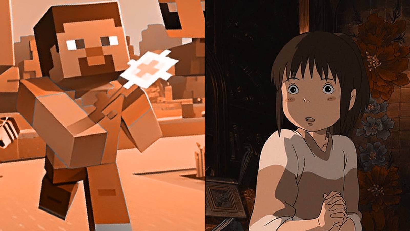 Minecraft Steve Studio Ghibli Spirited Away Chihiro Ogino