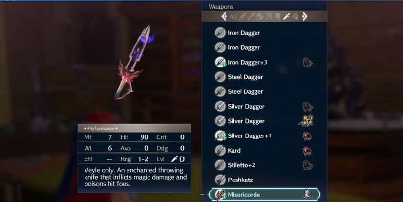 The Misericorde knife in Fire Emblem Engage