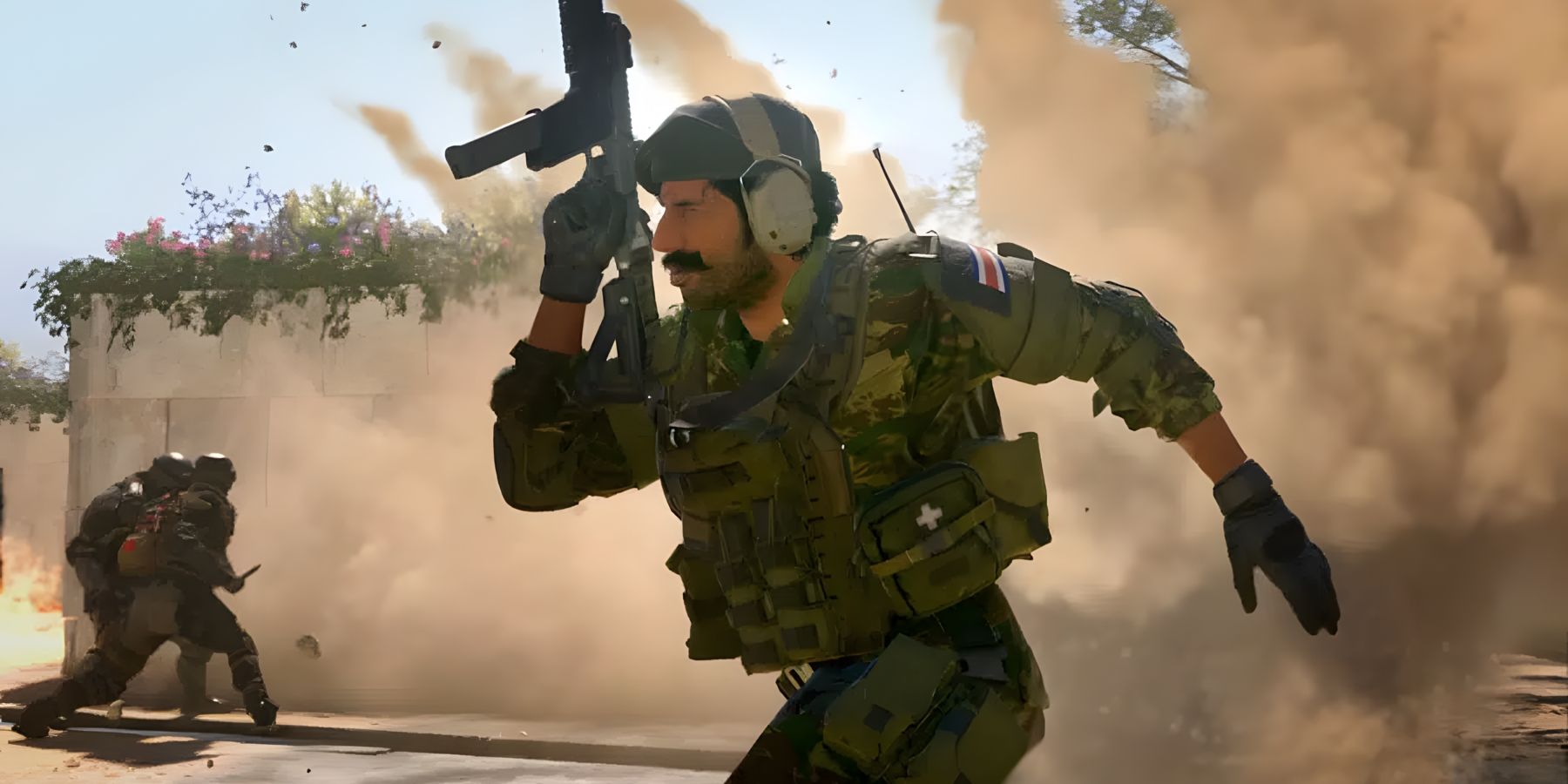Screenshot of a character running in Call of Duty Modern Warfare 2