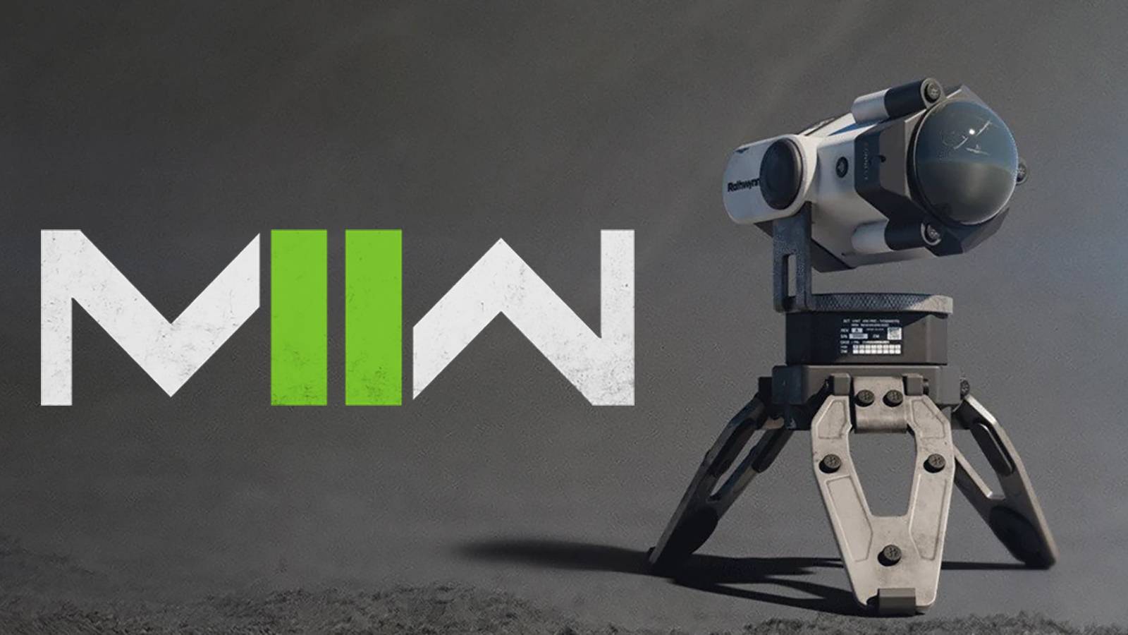 tactical camera from call of duty modern warfare II with the modern warfare II logo next to it