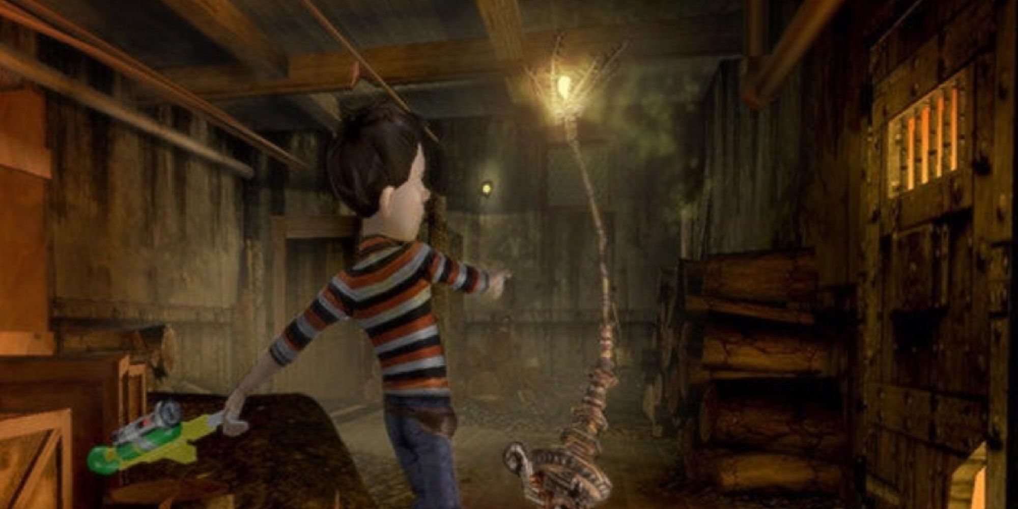 A screenshot from the gamecube game Monster House.