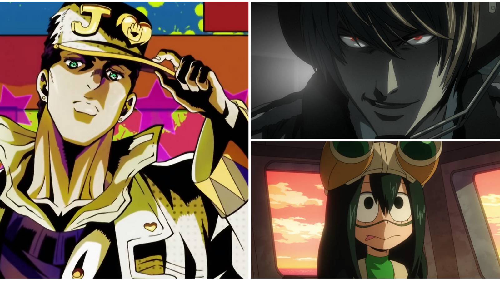 Iconic February Born Anime Characters- Jotaro Kujo Light Yagami Froppy