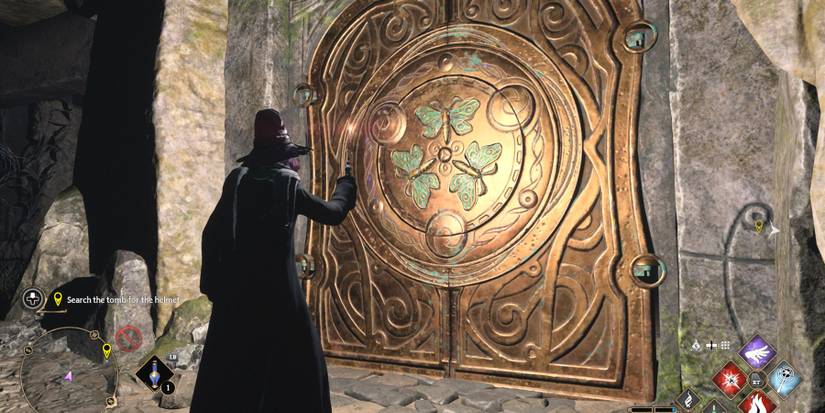 Moth puzzle in The Helm of Urtkot quest Hogwarts Legacy