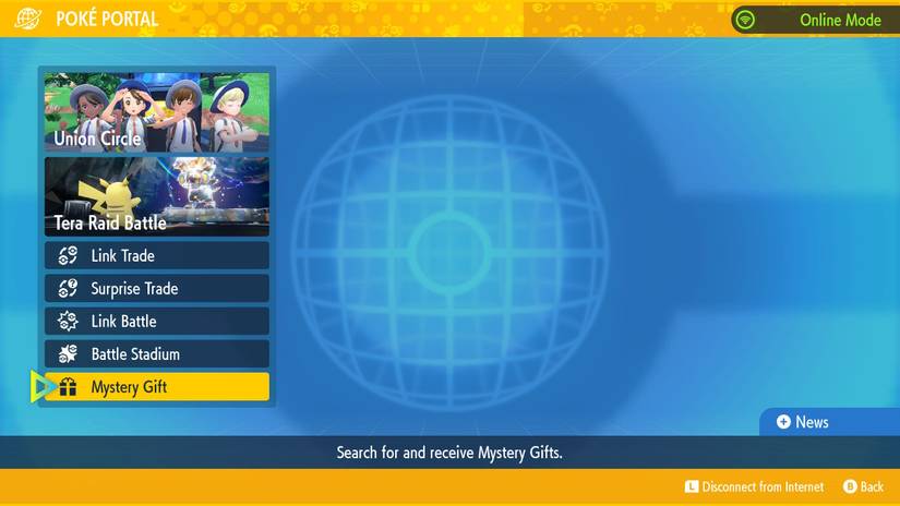 mystery gift pokemon violet