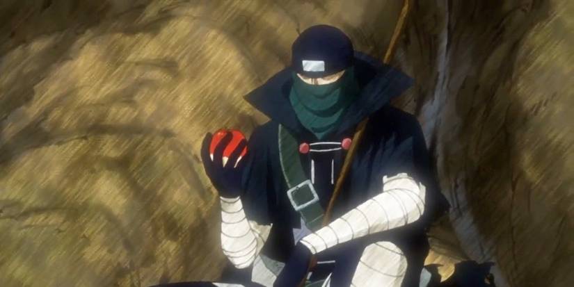 Mystogan holding an apple