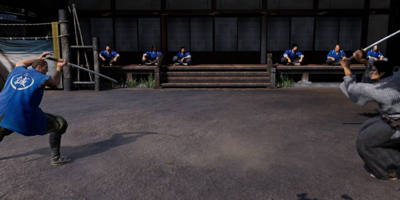 Nagakura fighting Ryoma in Like a Dragon Ishin