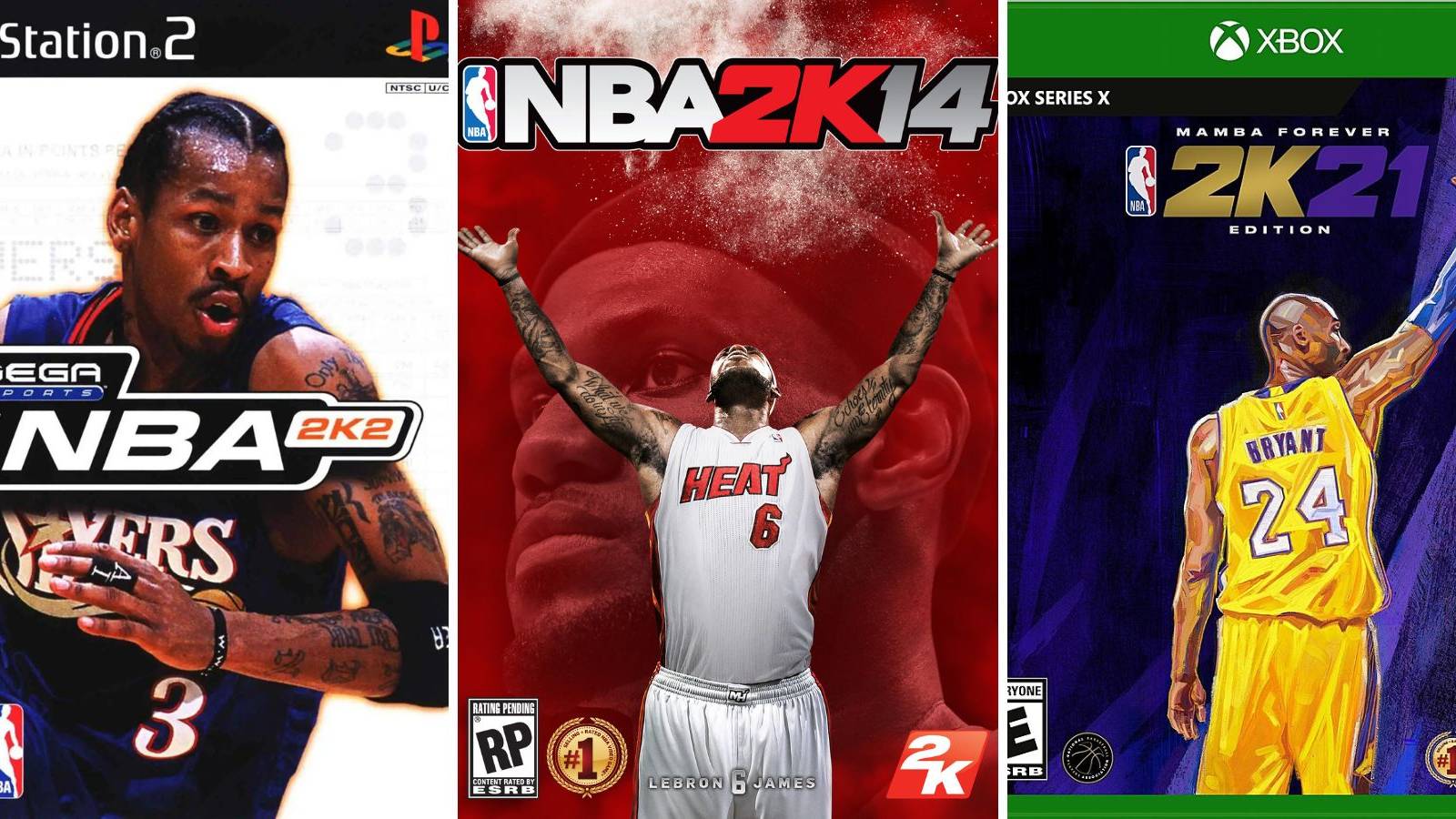 nba 2k allen iverson kobe bryant lebron james