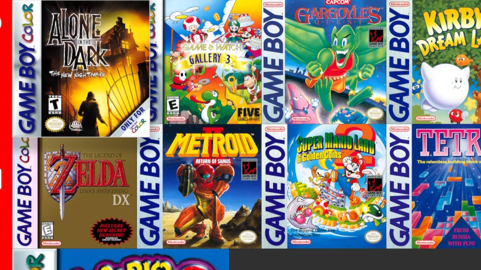 nintendo switch game boy gba games