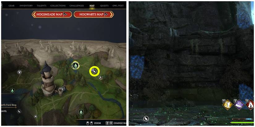 north ford bog merlin trial 1 location in hogwarts legacy