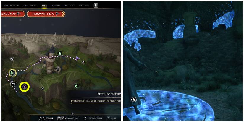 north ford bog merlin trial 2 location in hogwarts legacy