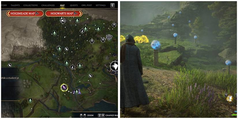 north hogwarts region merlin trial 1 location in hogwarts legacy