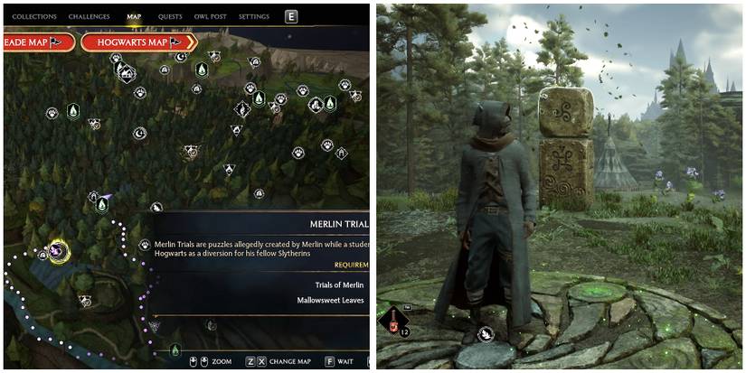 north hogwarts region merlin trial 4 location in hogwarts legacy